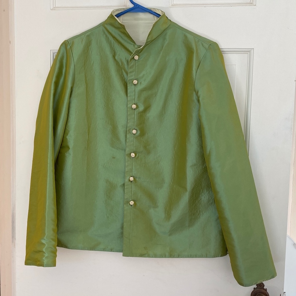 Silk jacket, top, reversible, medium